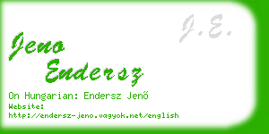 jeno endersz business card